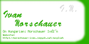 ivan morschauer business card